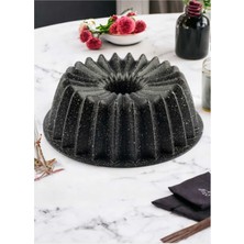 Granit Kaplama Siyah Derin ve Geniş Kek Kalıbı – 26X9 cm Yanmaz, Yapışmaz Yüzey