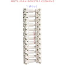 Mutlusan 2.5-4mm 12LI Geçmeli Plastik Sıra Klemens Beyaz 850?C Alev Yaymayan H.f.