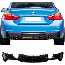 X Power Tuning Bmw 4 Serisi F32 Cope Uyumlu Sağ-Sol Tek Çıkışlı Arka  Difüzör (Plastik)