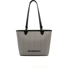Silver & Polo Siyah Beyaz - Siyah SP1204 Kadın Omuz Çantası
