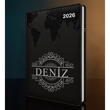 Bk Gift Kişiye Özel Isimli Termo Sert Kapak 2026 Siyah Ajanda -12, Öğretmenler Günü Hediyesi, Yeni Iş Hediyesi