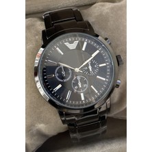 Leerybee Siyah Renk Çelik Kordon Erkek Kol Saati 1 ATM Suya Metal Kasa