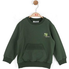 Nk Kids Erkek Çocuk 1-4 Yaş Sırt Baskılı Sweatshirt Yeşil
