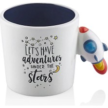 3 Adet  The Mia Rocket Kulplu Seramik Kupa 450 cc