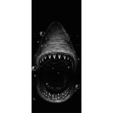 Aydın Garage Köpek Balığı Kapı Direk Kaplama Folyosu Baskılı Sticker Sağ-Sol 2 Adet 22*50 cm