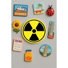 Nurdic Modern ve Dekoratif Yuvarlak Buzdolabı Magneti Magnet Büyük Boy 10X10 cm - Radyasyon