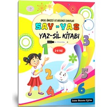 Enine Boyuna Eğitim Okul Öncesi ve Birinci Sınıflar Say-Yaz Yaz-Sil Kitabı