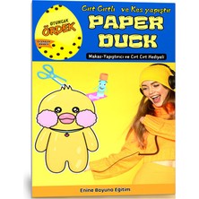 Enine Boyuna Eğitim Cırt Cırtlı ve Kes-Yapıştır Paper Duck  Aktivite Seti