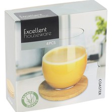 Koopman Excellent Ahşap Bardak Altlığı 3 Adet