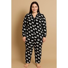 Pemilo Kadın 20703 Büyük Beden Düğmeli Pijama Takımı