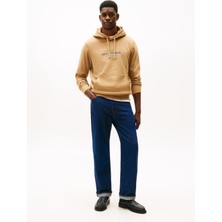 Tommy Hilfiger Kapüşon Yaka Kahve Erkek Sweatshırt MW0MW40864GV7_OVAL Graphıc Hoodıe