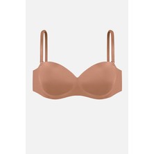 Wonna Lotus Lazer Dikişsiz Balensiz Push Up Sütyen - 2818 - Bronz Kahve