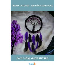 Letsii Mor Incili Hayat Ağacı Rüya Kovanı Dream Catcher