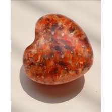 Taşmir Akik Taşından Kalp Orgonit