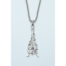 IDR Ateşli Elektro Gitar Gümüş Kaplama Örme Zincir Kolye