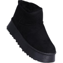 Skuaiter Skuaıter Tinsa Siyah Kadın Içi Kürklü Düz Bot