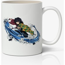 Toyaso Iblis Keser Demon Slayer Giyu Tomioka  Anime Baskılı Beyaz Kupa Bardak