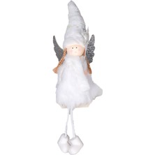 Herdekora Yılbaşı Süsü, Peri Figürlü, Beyaz - 11X34 cm
