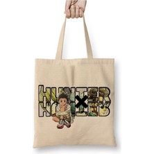 Toyaso Hunter x Hunter Logo Bez Çanta Uzun Saplı Alışveriş Çantası Plaj Çantası