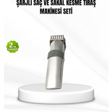 Teknodayım Şarjlı Saç ve Sakal Kesme Makinesi – Paslanmaz Çelik Bıçak, Ayarlanabilir Başlık