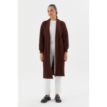 Shopping Shop Uzun Triko Hırka Kahve