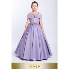Mojo Bebek Mojo Kız Çocuk 2-10 Yaş Tarlatanlı Abiye Elbise 2236 Lavanta