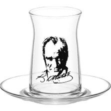 3 Adet  Lav Vega Çay Seti 4'lü Atatürk Temalı