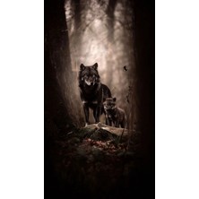 Aydın Garage Kurt Kapı Direk Kaplama Folyosu Baskılı Sticker Sağ-Sol 2 Adet 22*50 cm