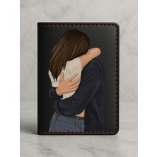 Nurdic Ruhsat Koruyucu Baskılı Kart Bölmeli Siyah Vinlex Deri Ruhsat Kabı Kılıfı Canım Sevgilim