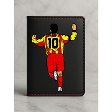 Nurdic Ruhsat Koruyucu Baskılı Kart Bölmeli Siyah Vinlex Deri Ruhsat Kabı Kılıfı Hagi-Fenomen