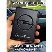 Nurdic Opel Ön Arka Baskılı Oto Araç Ruhsat Kabı Kartlık Deri Isim Yazılı Kişiye Özel Cüzdan