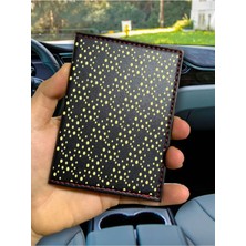 Nurdic Desenli Ruhsat Kabı Logolu Oto Kılıfı Deri Dikişli Araç Ruhsat Koruyucu Küre