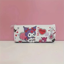 Ada Çanta Kırtasiye Çocuk Kalem Kutusu Kuromi Figürlü Beyaz