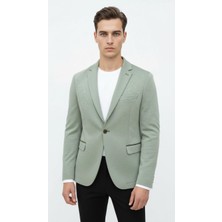 Plus Scorpion Haki Erkek Italyan Kesim Blazer Ceket – Kol Yamali, Slim Fit, Şık ve Modern Tasarım