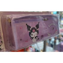 Ada Çanta Kırtasiye Sanrio Çocuk Kalem Kutusu Iki Bölmeli Kuromi Figürlü KRM7515