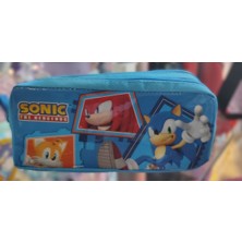 Ada Çanta Kırtasiye Sonic Figürlü Çift Bölmeli Kalem Kutusu/çantası AD62255