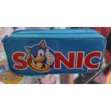 Ada Çanta Kırtasiye Sonic Figürlü Çift Bölmeli Kalem Kutusu/çantası AD62255