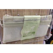 Ada Çanta Kırtasiye Şeffaf Fileli Kalem Çantası 2 Bölmeli (22CM*12CM)