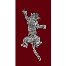 GülsenArt Hd Dijital Dekoratif Panaromik Baskı Kanvas Tablo Bordo Leopar 1066