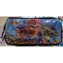 Ada Çanta Kırtasiye Brawlstars Figürlü 2 Bölmeli Geniş Kapasiteli Kalem Çantası