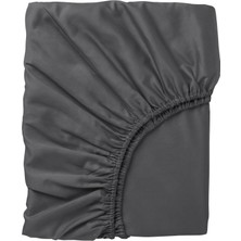 IKEA Nattjasmın Lastikli Çarşaf Koyu Gri 90 x 200 cm