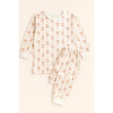 Katia & Bony Kız Çocuk Kurdele ve Teddy Baskılı Pijama Takımı