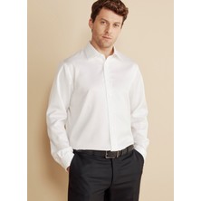 Brooks Brothers Regular Fit Klasik Yaka Beyaz Erkek Gömlek BBFW25MSH021
