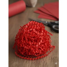 Esila Kağıtçılık Kırmızı Içi Z Zigzag Kırpık Kâğıt – Hediye Kutu Içi Dolgu Süsleme ve Dolgu Malzemesi 1000 gr