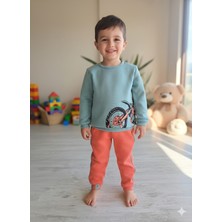 Şimo Butik Erkek Kız Çocuk Alt Üst Takım Unisex Uzun Kollu Eşofman Rahat Spor Şık Modern Tasarım Ribanalı