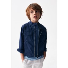 Nk Kids Erkek Çocuk 4-8 Yaş Hakim Yaka Mevsimlik Ceket 46700 Lacivert
