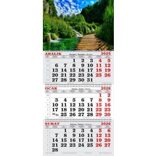 GENC DIJITAL BASKI 2026 Yılı Gemici Takvimi- Yeşil Doğa Içinde Yürüyüş Yolu