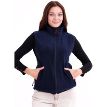 Monox Kadın Slim Fit Tam Fermuarlı Polar Yelek