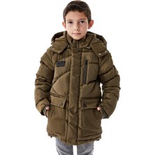 Benitto Kids Erkek Çocuk Kapüşonlu Kalın Kışlık Mont 51335