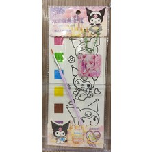 Ada Çanta Kırtasiye Kuromi Figürlü 4 Sayfalık Suluboya Boyama Seti